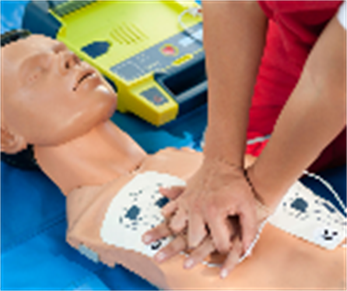 Person performing CPR