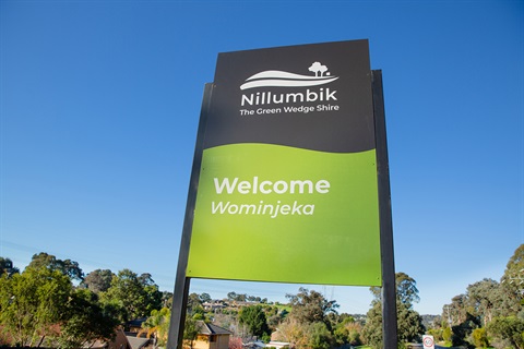 A sign saying 