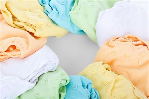 This is a photograph of reusable nappies