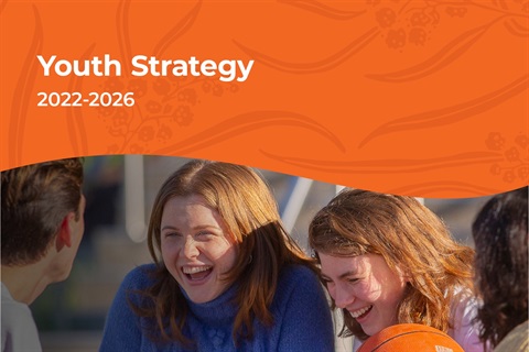 This is an image of the cover of the Youth Strategy.