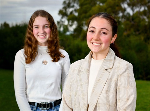 This is a photograph of the Youth Mayor and Youth Deputy Mayor.