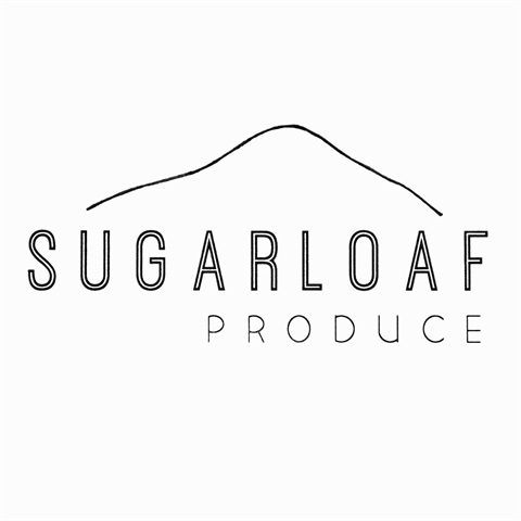 Logo of 'Sugarloaf' produce in black text on white background.
