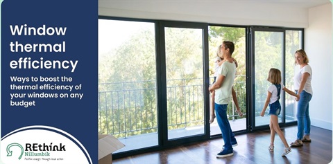 This is a photo of a family standing next to a window