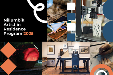 2025 graphic for nillumbik artist in residence program