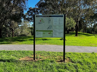New sign at Alistair Knox Park