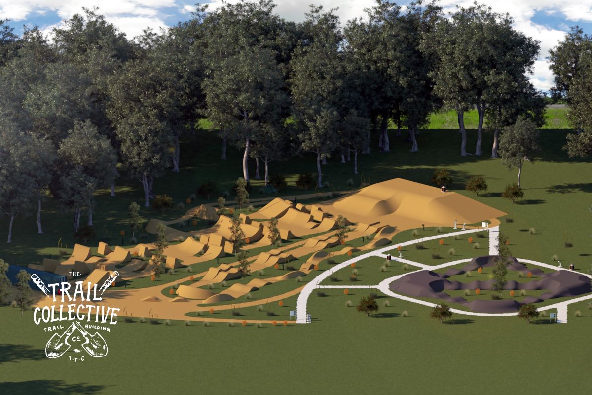 This is a concept design showing what the BMX jumps in Diamond Creek will look like.