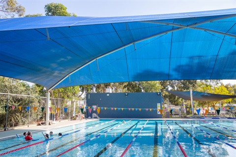 This is a photograph of the Diamond Creek Outdoor Pool.